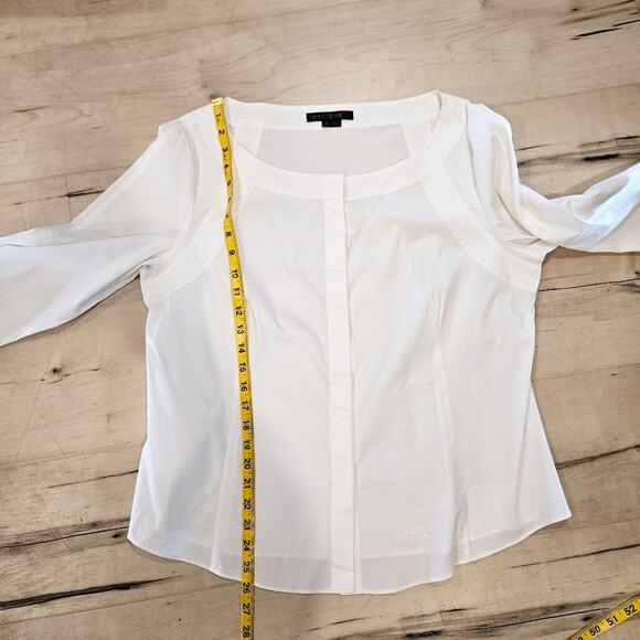 Lafayette 148 Button Down Boat Neck Top - Picture 6 of 6